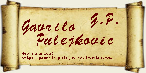 Gavrilo Pulejković vizit kartica